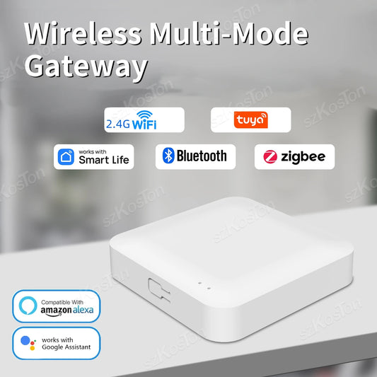 Tuya Smart Multimode Gateway Wireless Bluetooth ZigBee Hub Smart Life App WiFi Router Bridge Work with Alexa Google Voice