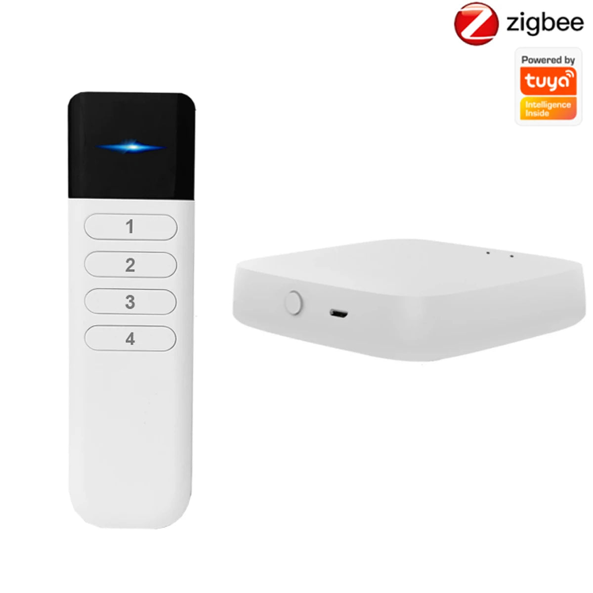 Tuya ZigBee Wireless Portable Remote Control Mini Handheld 4 Gang 12 Scenes Automation Switch Smart Life APP for Assistant 2MQTT