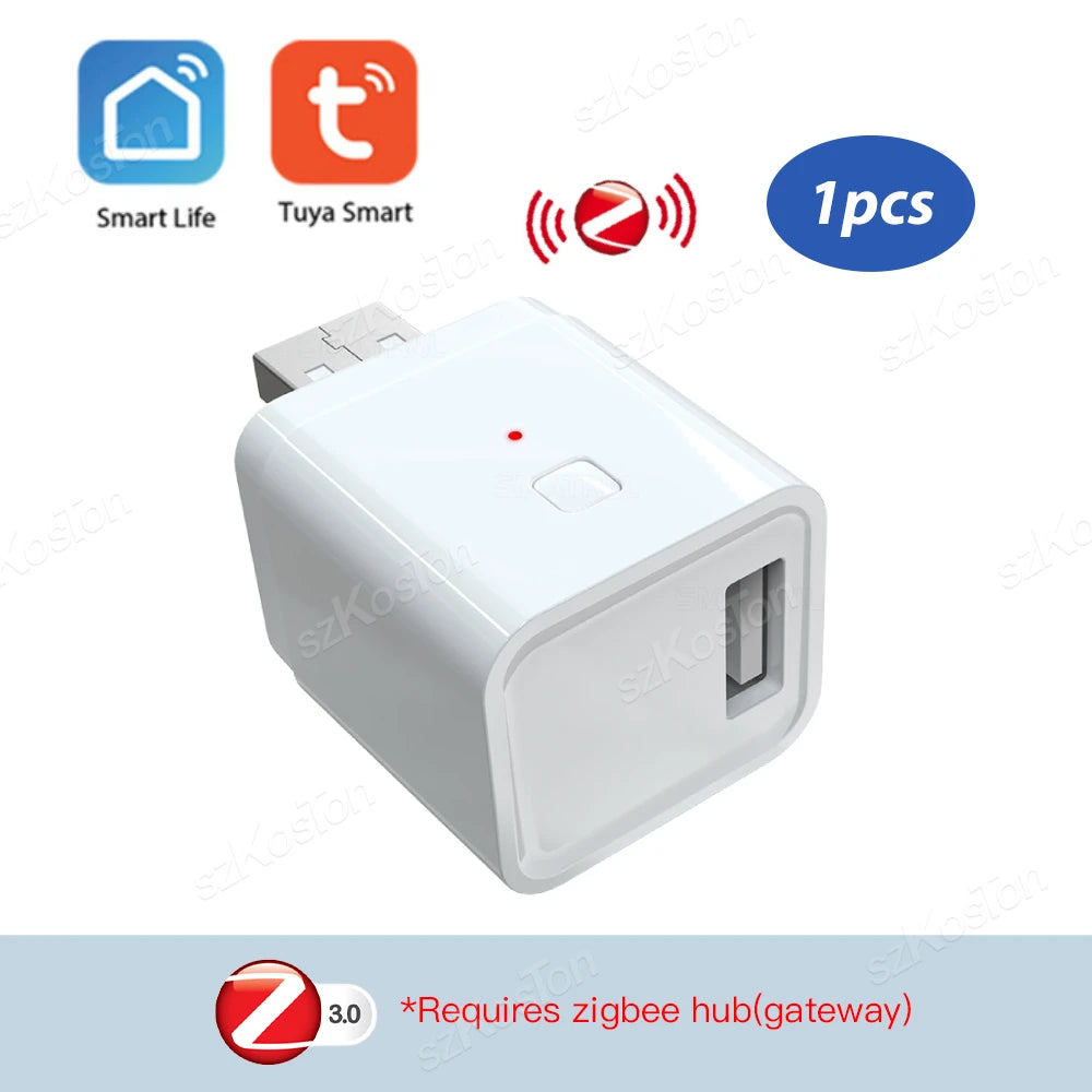 Tuya Smart Home Micro USB Adaptor WiFi Zigbee 1/2/3 Gang Charging Plug Power Adaptor APP Timing Voice Control for Alexa Google