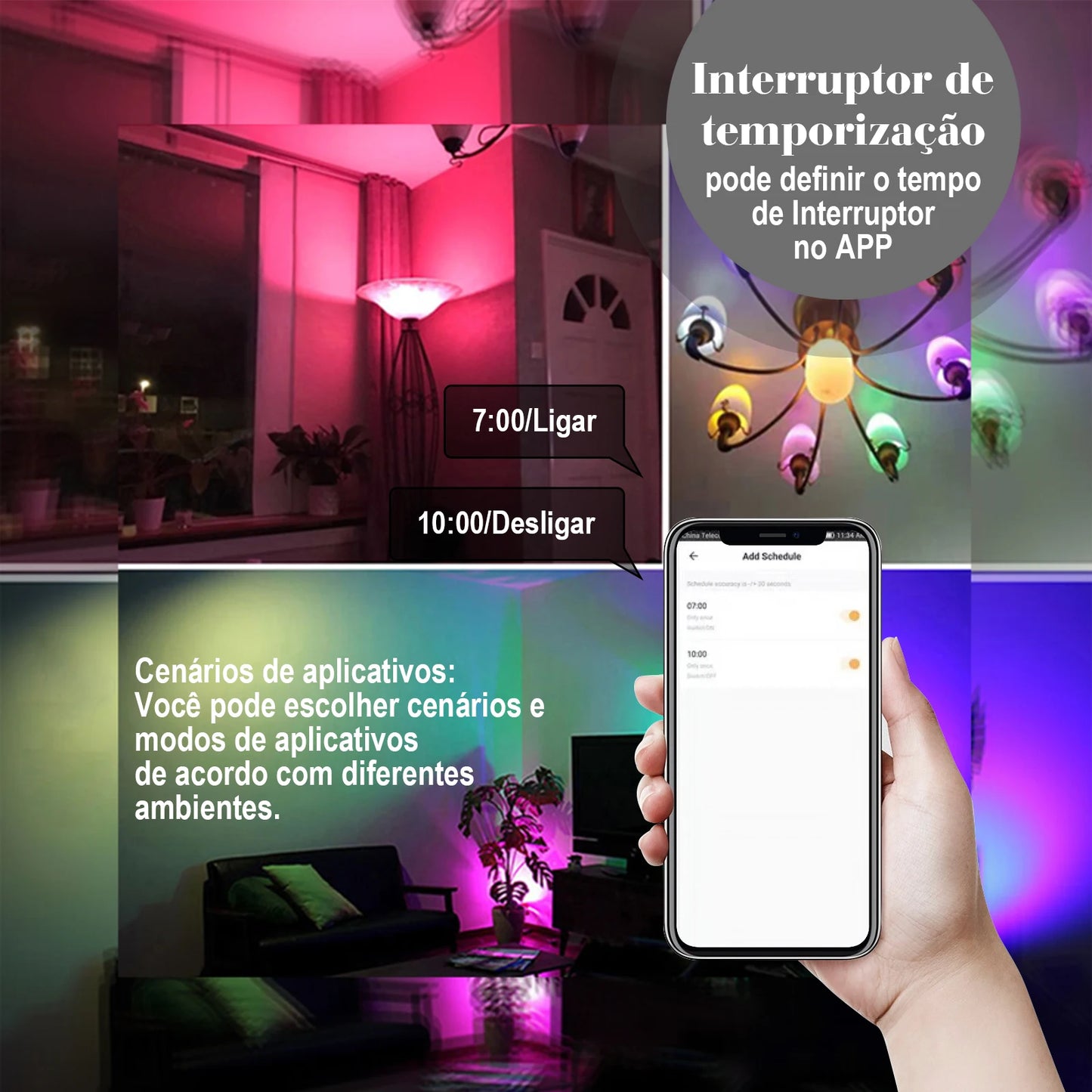 Smart Light Ledes For Lighting, Alexa, Alexa, smart home, Tuya, Alexia, Alexa smart home, Bluetooth control