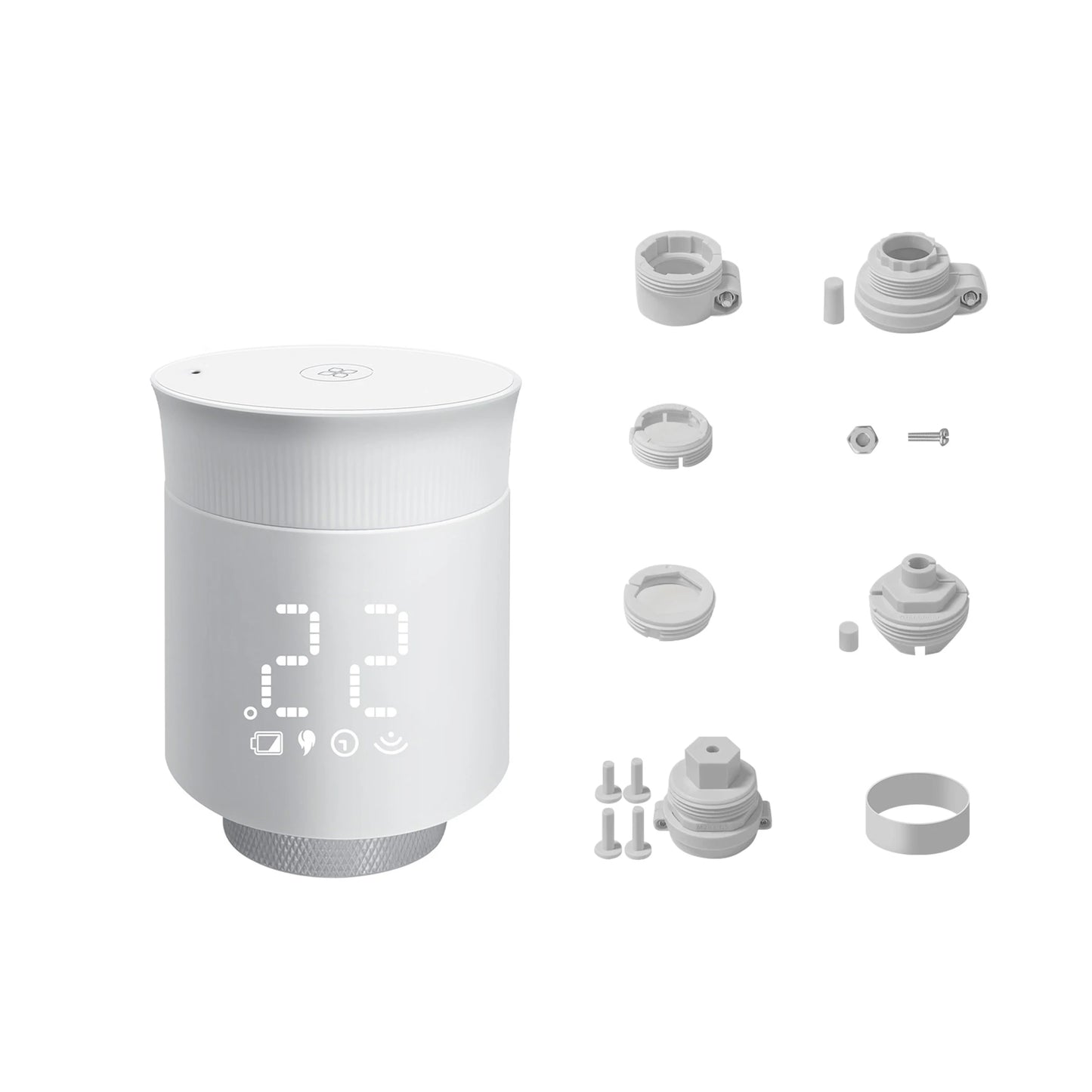 GIRIER Tuya Smart Radiator Thermostat, ZigBee Thermostatic Radiator Valve, Mini TRV for Heating, Works with Alexa Google Home