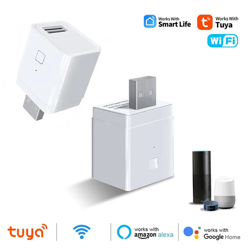 Tuya Smart Micro USB Adapter Switch WiFi Mini USB Power Adaptor 5V Works with Hey Google Alexa Alice for Smart Life Automation