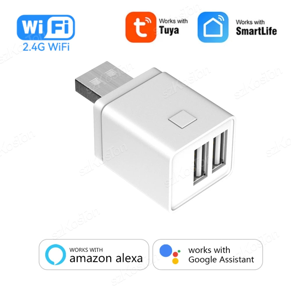 Tuya Smart Home Micro USB Adaptor WiFi Zigbee 1/2/3 Gang Charging Plug Power Adaptor APP Timing Voice Control for Alexa Google