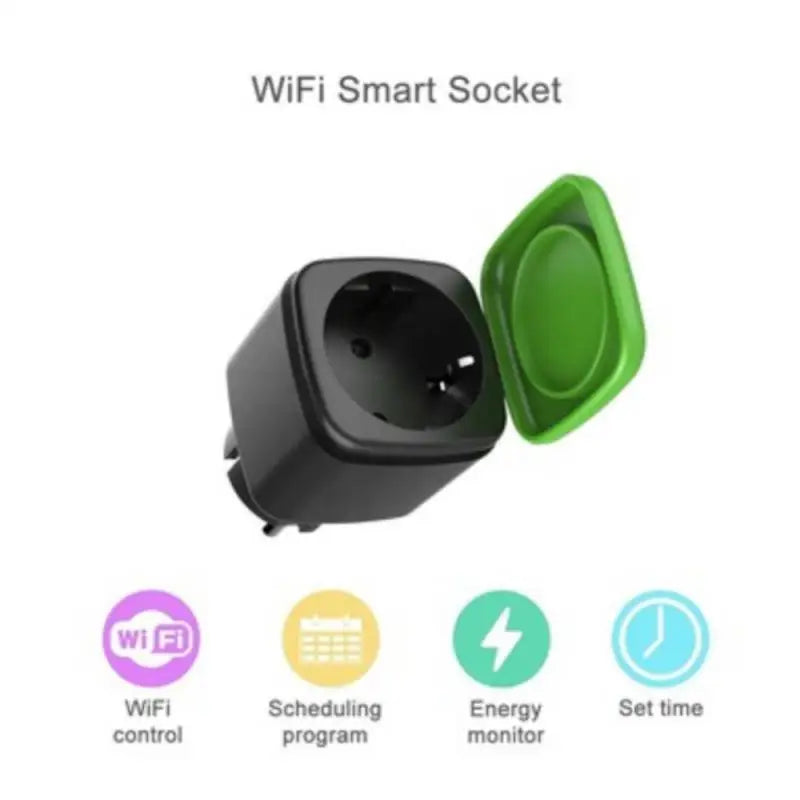 Wifi Tuya Smart Outdoor Socket IP44 Waterproof Wireless Remote Control Plug EU 16A Support Scene Linkage Alexa Home Vocie