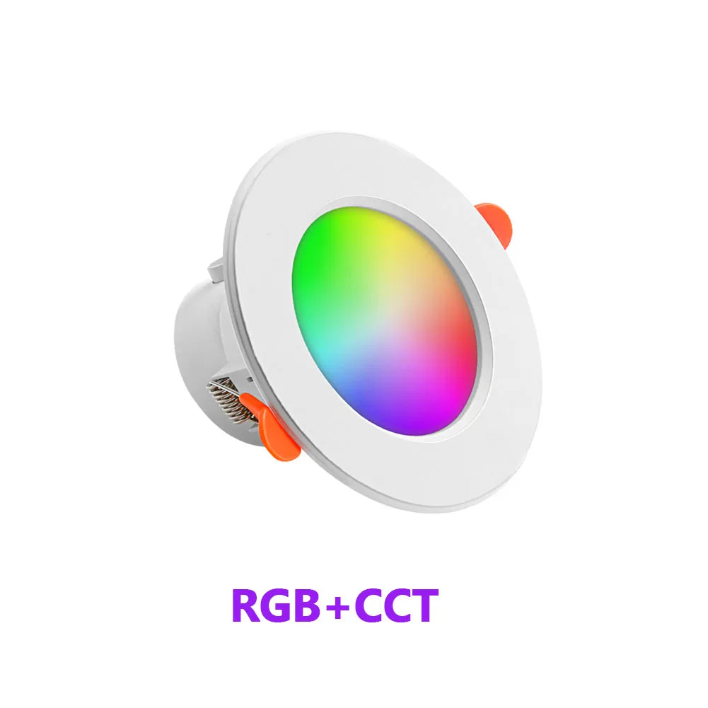 Tuya Smart Bluetooth RGB Dimmable Downlight Colorful Spot LED Lamp Recessed Round Light Smart Home Works With Alexa Google Home