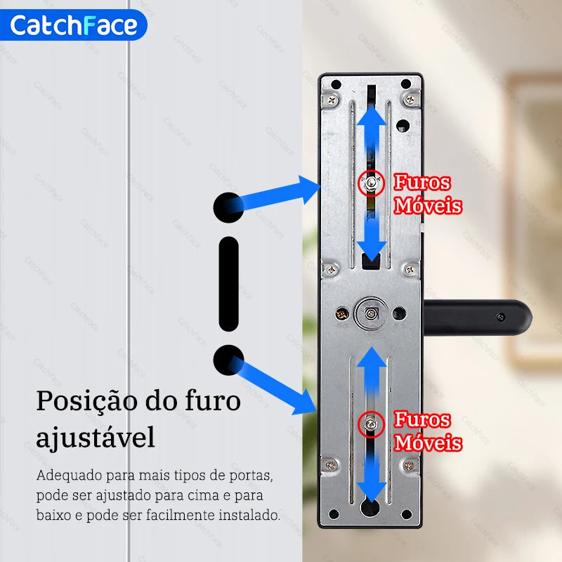 Brazil Tuya Smart Door Lock Portuguese Voice Digital Electronic Lock Bluetooth APP Fingerprint Password RFID Unlock For Home