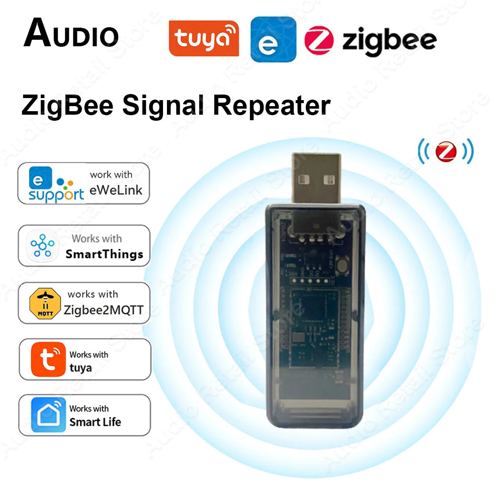 For eWeLink ZigBee 3.0 Signal Amplifier Extender USB Signal Repeater for Tuya Smart Life Home Assistant ZigBee2MQTT SmartThings