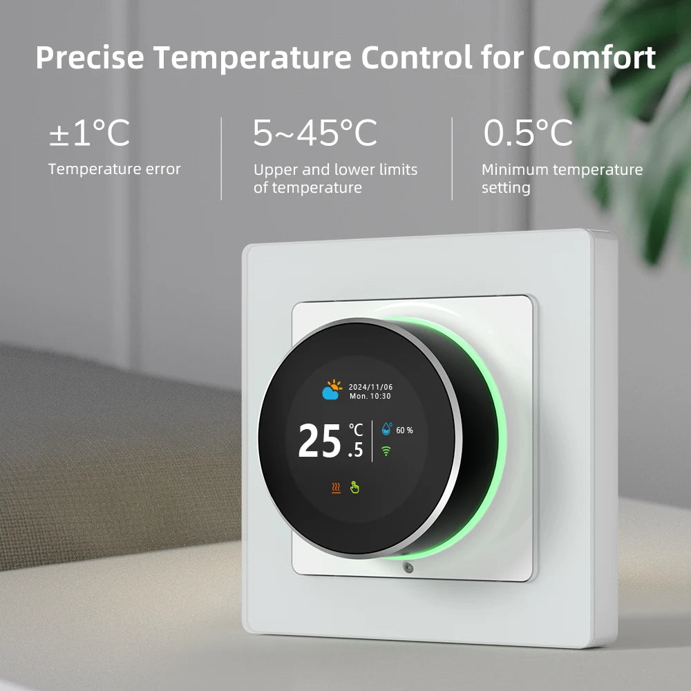 MIUCDA Tuya WiFi Smart Knob Thermostat Water Gas Boiler Electric Heating Temperature Controller Works With Alexa Google Home