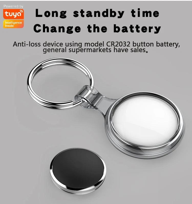 Mini GPS Tracker Locator Tuya Smart Life APP Key Finder Keychain Phones Kids Pet Item Anti Loss Alarm Smart Tag Finder